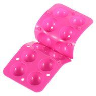 Lariy 2pcs 6-Capacity Silicone Cake Baking Mold Pink N4