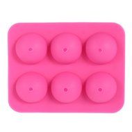 Lariy 2pcs 6-Capacity Silicone Cake Baking Mold Pink N5