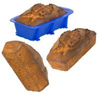 Silicone Bakeware 3-Piece Set &ndash; Fluted Bundt-style Tube Cake Mold &ndash; Loaf Pan &ndash; Muffin / Cupcake Mold &ndash; Nonstick... N4