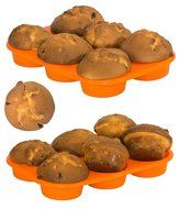 Silicone Bakeware 3-Piece Set &ndash; Fluted Bundt-style Tube Cake Mold &ndash; Loaf Pan &ndash; Muffin / Cupcake Mold &ndash; Nonstick... N5