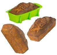 Silicone Bakeware 3-Piece Set &ndash; Fluted Bundt-style Tube Cake Mold &ndash; Loaf Pan &ndash; Muffin / Cupcake Mold &ndash; Nonstick... N11