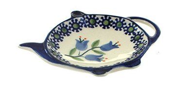 Polish Pottery Tulip Teabag Holder