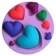 Witkey 8 Cavity Sweat Love Heart Shape Silicone DIY Decorating Craft Mold for Cake Cupcake Fondant Chocolate Jello...