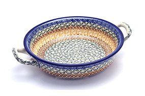 Polish Pottery Baker - Round with Handles - Medium - Autumn