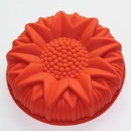 Allforhome (TM) 9&quot; Sunflower Birthday Cake Pans Bread Pizza Baking Tray Silicone Cake Mold Bakeware