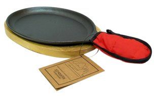 Iwgac Home Indoor Kitchen Old Mountain Cast Iron Preseasoned Fajita Set
