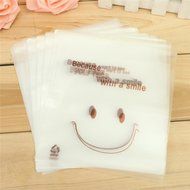 Kuou Smile Face Frosted Translucent Thick Self Adhesive Cookie Bakery Candy Biscuit OPP Plastic Bags for Bakery... N2
