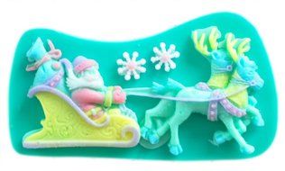 Chariot trading - Santa silicone mold,Fondant Cake Decorating Tools