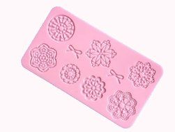 Longzand Molds HY1-156 DIY Cake Decorating Mold with Bow Flower Lace Mold Mat, Fondant Mold and Silicone Sugar...