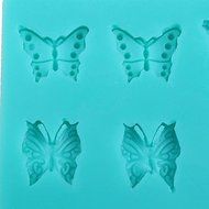 Tint Silicone 6 Pieces Butterfly Shape Fondant Cake Mold,7.8x5.8x1cm N3