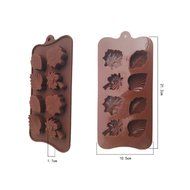 8 Hole Maple Coconut Tree Shape Chocolate Silicone Mold Baking Cake Decoration