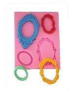 Longzang frames Art Deco Silicone Mold Sugar Craft DIY Gumpaste Cake Decorating Clay N2