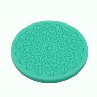 Hot Sale Round Shape Silicone Lace Fondant Mold Mould Cake Decoration Tool Green N2