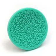 Hot Sale Round Shape Silicone Lace Fondant Mold Mould Cake Decoration Tool Green N3