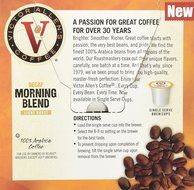 Victor Allen Coffee, Donut Shop Single Serve K-cup, 80 Count (Compatible with 2.0 Keurig Brewers) N63