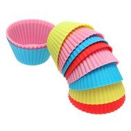 10 Pcs Silicone Round Cake Muffin Chocolate Molds