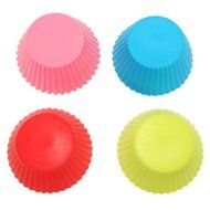 10 Pcs Silicone Round Cake Muffin Chocolate Molds N3