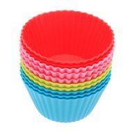 10 Pcs Silicone Round Cake Muffin Chocolate Molds N4