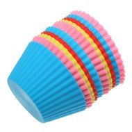 10 Pcs Silicone Round Cake Muffin Chocolate Molds N6