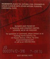 Twinings Chai Tea, Tea Bags, 20 Count N3