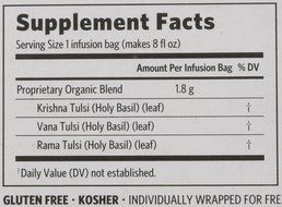Organic India Tulsi Tea Original, 18-Count Teabags (Pack of 6) N5