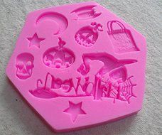 Design 182 The Halloween Theme 3D Silicone Fondant Mold, Cake Decoration Tool, Food Grade Material N2