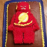 Sago Brothers Large Figure Robot Silicone Mold, Robot Baking Molds for Lego Lovers - Red N3