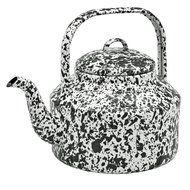 Enamelware Tea Kettle - Black Marble