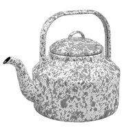 Enamelware Tea Kettle - Black Marble N2