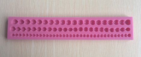 Longzang String of Pearls Silicone Mold Sugar Craft DIY Gumpaste Cake Decorating Clay (S)