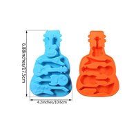 Vivian 5 Cavity Guitar Silicone Fondant Mold Chocolate Decorative Mould N5