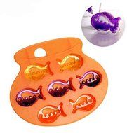 DGI MART Party Supplies 7-cavity Cute Lovely Lovely Fish Shaped Ice Cake Chocolate Sugar Decorating Silicone Mini...