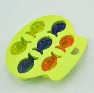 DGI MART Party Supplies 7-cavity Cute Lovely Lovely Fish Shaped Ice Cake Chocolate Sugar Decorating Silicone Mini... N2