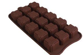 BlueTop(TM) Coffee Silicone DIY Cake Bread Cookie Mold Baking Pan For craft Molds (15 cavity square)