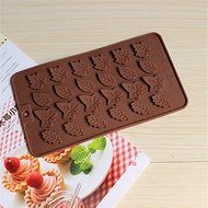 Witkey 24 Cavity Maple Leaves Ice Cube Tray Fondant Silicone Mold Sugar Mold Candy Molds Chocolate Cake Molds...