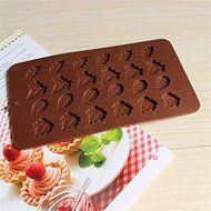 Witkey 24 Cavity Maple Leaves Ice Cube Tray Fondant Silicone Mold Sugar Mold Candy Molds Chocolate Cake Molds... N3