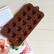 Witkey 24 Cavity Maple Leaves Ice Cube Tray Fondant Silicone Mold Sugar Mold Candy Molds Chocolate Cake Molds... N9