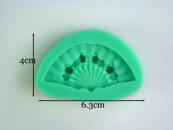 Lovely Fan Shape Silicone Soap Mold Fondant Cake Decorating Styling Tools Bakeware Cooking Tools Kitchen Accessories N2