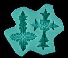 HSE Delicate 3D Cross leaf Silicone Fondant Cake Molds Soap Chocolate Mould