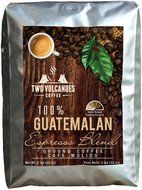 Two Volcanoes Ground Coffee - Dark Roast Espresso Blend - 2 lb bag - Guatemala DeliciousOrganic Gourmet Coffee...