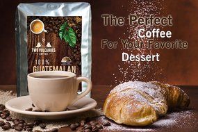 Two Volcanoes Ground Coffee - Dark Roast Espresso Blend - 2 lb bag - Guatemala DeliciousOrganic Gourmet Coffee... N6
