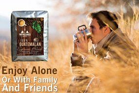 Two Volcanoes Ground Coffee - Dark Roast Espresso Blend - 2 lb bag - Guatemala DeliciousOrganic Gourmet Coffee... N7
