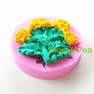 Mom&amp;pea 0662 Flowers Shaped Silicone Mould for Fondant Cake Sugar Paste Cake Decoration 3d Cake Toppers Mold 6.5... N2