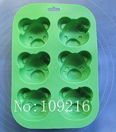 Creativemoldstore 1pcs 6-Style Expression Teddy Bear Silicone Cake/Jelly/Puddin/Ice/Candy Baking Pan DIY Mold N2