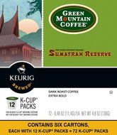 Green Mountain Coffee Fair Trade Organic Sumatran Reserve, K-Cup Portion Pack for Keurig Brewers 24-Count N6