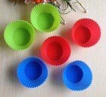 12PCS Silicone Muffin Cases Cake Cupcake Liner Baking Mold
