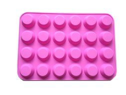 Funshowcase 24-Cup Mini Muffin Silicone Baking Mold Teacake Pan
