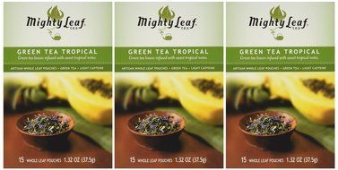 Mighty Leaf Green Tea, Tropical, 15 Pouches (Pack of 3) N9