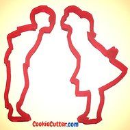 Kissing Boy and Girl 2 Pc Set Plast-Clusive Cookie Cutter 4.5&quot; PC0276
