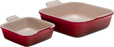 Le Creuset Cherry Square Bakers PG111520-59 , Set of 2, Cerise